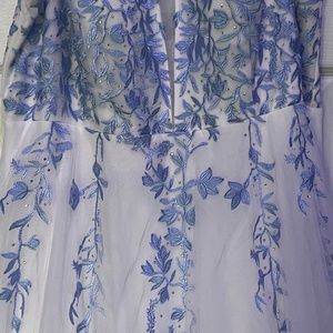 Plunging V-neckline dress